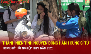 Thanh niên tình nguyện đồng hành cùng sĩ tử trong kỳ thi tốt nghiệp THPT 2025