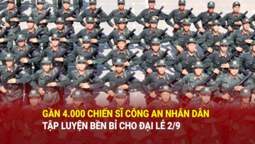 Gần 4.000 chiến sĩ Công an nhân dân tập luyện bền bỉ cho đại lễ 2/9