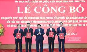 Phó Thủ tướng kỳ vọng tỉnh Thái Nguyên mới sẽ tạo động lực phát triển vượt trội