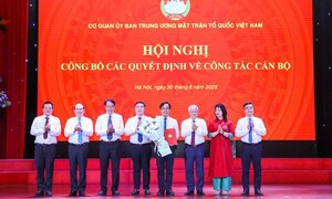 Công bố các quyết định về công tác cán bộ của Mặt trận Tổ quốc Việt Nam