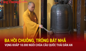 Ba hồi chuông, trống Bát Nhã vọng khắp 18.000 ngôi chùa cầu quốc thái dân an