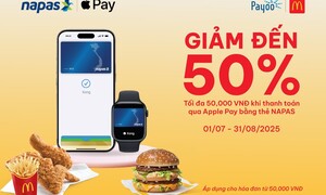 Thanh toán NAPAS Apple Pay, tận hưởng ưu đãi 50% từ McDonald's
