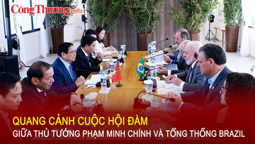 Quang cảnh cuộc hội đàm giữa Thủ tướng Phạm Minh Chính và Tổng thống Brazil
