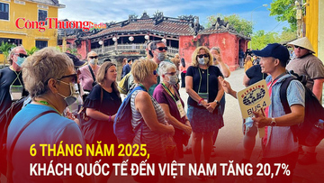 6 tháng năm 2025, khách quốc tế đến Việt Nam tăng 20,7%