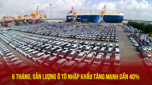 6 tháng, sản lượng ô tô nhập khẩu tăng mạnh gần 40%