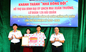 Lữ đoàn 126 Hải quân khánh thành và bàn giao Nhà đồng đội