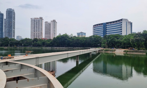Mục sở thị Công viên Nghĩa Đô đang đượng cải tạo, chỉnh trang