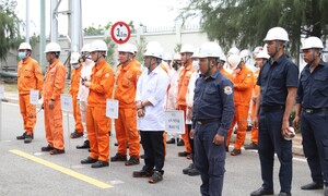 Nhà máy Nhiệt điện Vĩnh Tân 4 diễn tập ứng phó tình huống sự cố môi trường