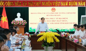 Phó Thủ tướng Bùi Thanh Sơn làm việc với tỉnh Khánh Hòa về dự án điện hạt nhân