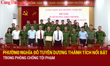 Phường Nghĩa Đô tuyên dương cá nhân, tập thể nổi bật trong phòng, chống tội phạm