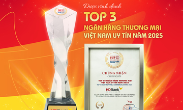 HDBank giữ vị trí thứ 3 Top ngân hàng niêm yết uy tín và hiệu quả nhất Việt Nam