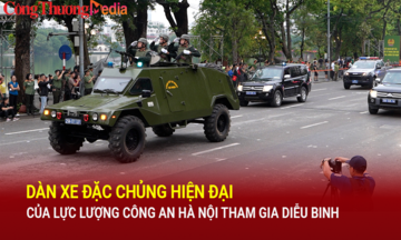 Dàn xe đặc chủng hiện đại của lực lượng Công an Hà Nội tham gia diễu binh