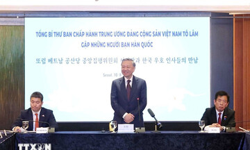 Tổng Bí thư Tô Lâm gặp những người bạn Hàn Quốc