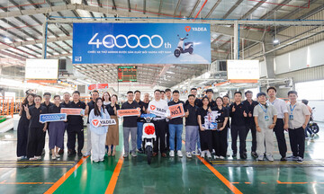 Yadea chính thức xuất xưởng xe máy điện thứ 400.000 tại Việt Nam
