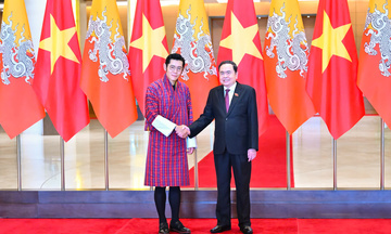 Chủ tịch Quốc hội Trần Thanh Mẫn hội kiến Quốc vương Bhutan