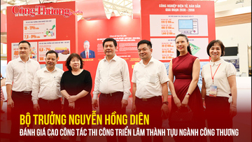 Không gian trưng bày ngành Công Thương: Đúng tiến độ, đảm bảo chất lượng