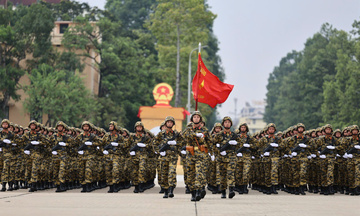 Những bước đi hiên ngang đầy tự hào tại Quảng trường Ba Đình