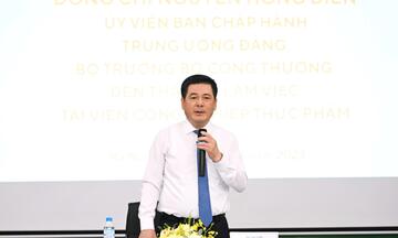 Bộ trưởng Nguyễn Hồng Diên làm việc với Viện Công nghiệp thực phẩm