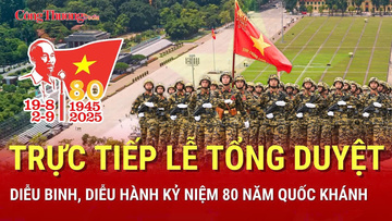 🔴TRỰC TIẾP: Lễ tổng duyệt diễu binh, diễu hành Kỷ niệm 80 năm Quốc khánh 2/9