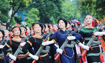 Tổng duyệt A80: Những bước chân kiêu hãnh, tự hào trên đường phố Hà Nội