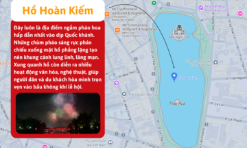 Infographic | Chi tiết các điểm ngắm pháo hoa dịp Quốc khánh 2/9