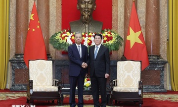 Chủ tịch nước tiếp Ủy viên trưởng Nhân đại toàn quốc Trung Quốc