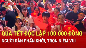 Người dân háo hức chia sẻ niềm vui khi nhận được quà Tết Độc lập