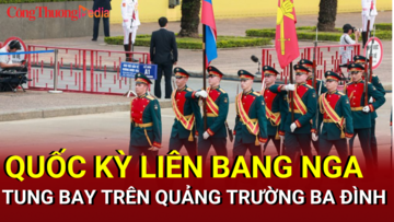 Lực lượng Không quân Vũ trụ Nga oai nghiêm diễu binh ở Ba Đình