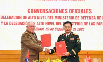 Ký kết hợp tác quốc phòng 3 năm giữa Việt Nam - Cuba