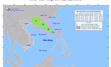 Áp thấp nhiệt đới di chuyển nhanh, có khả năng mạnh lên thành bão