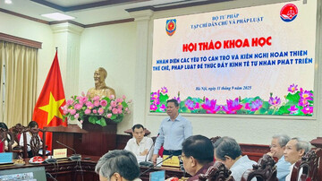 Hoàn thiện thể chế, pháp luật, thúc đẩy kinh tế tư nhân phát triển