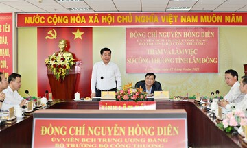 Bộ trưởng Nguyễn Hồng Diên làm việc với Sở Công Thương Lâm Đồng