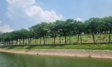 Sông Tô Lịch nước trong xanh, người Hà Nội thích thú câu cá