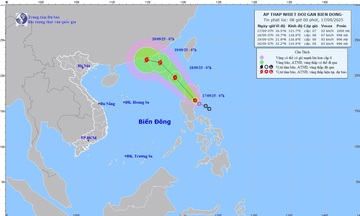 Áp thấp nhiệt đới mạnh lên, tiến nhanh vào Biển Đông