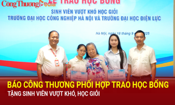 Báo Công Thương trao học bổng tặng sinh viên vượt khó, học giỏi