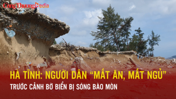 Người dân Hà Tĩnh 'mất ăn, mất ngủ' trước cảnh bờ biển bị sóng bào mòn