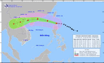 Siêu bão Ragasa có sức gió 202-221 km/h, giật cấp 17