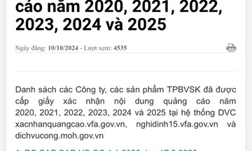 Hướng dẫn tra giấy phép quảng cáo thực phẩm chức năng