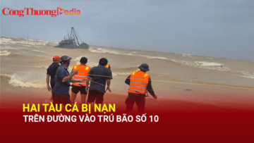 Hai tàu cá bị nạn trên đường vào trú bão số 10