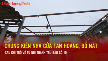 Bàng hoàng cảnh nhà cửa tan hoang sau khi trở về từ nơi tránh trú bão