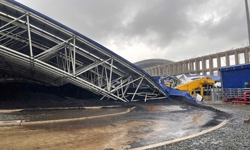 Sập mái kho than Vũng Áng II, hệ thống điện không bị ảnh hưởng