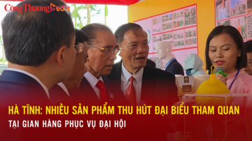 Hà Tĩnh: Nhiều sản phẩm thu hút đại biểu tham quan tại gian hàng phục vụ đại hội