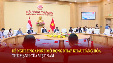 Đề nghị Singapore mở rộng nhập khẩu hàng hóa thế mạnh của Việt Nam