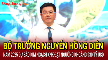 Bộ trưởng Nguyễn Hồng Diên: Năm 2025 dự báo kim ngạch xuất nhập khẩu đạt ngưỡng khoảng 930 tỷ USD