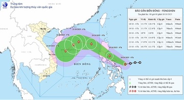 Bão số 12 FENGSHEN sắp vào Biển Đông, gió giật cấp 13