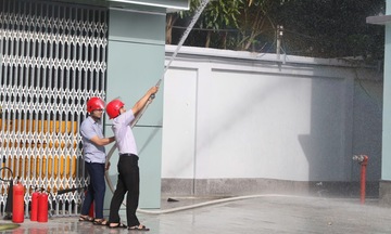 PC Quảng Ngãi: Tổ chức thực tập phòng cháy chữa cháy và cứu nạn cứu hộ