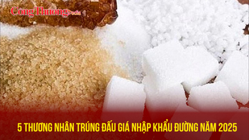 5 thương nhân trúng đấu giá nhập khẩu đường năm 2025