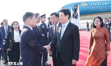 Chủ tịch nước Lương Cường đến Hàn Quốc, bắt đầu tham dự Tuần lễ Cấp cao APEC