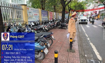 Cảnh sát giao thông đồng loạt kiểm tra bãi trông xe học sinh toàn quốc