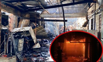 Gia Lai: Cảnh tượng tan hoang sau vụ cháy lớn tại chợ Bình Dương